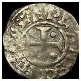 1150-1200 France Abbey of St Martin Silver Denier