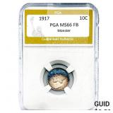 1917 Mercury Silver Dime PGA MS66 FB, Monster
