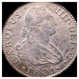 1801 Silver 2 Reales Mexico City Mint (Mo). HIGH G