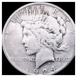1924-S Silver Peace Dollar LIGHTLY CIRCULATED