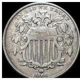 1866 Shield Nickel NEARLY UNCIRCULATED