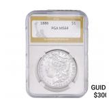 1886 Morgan Silver Dollar PGA MS64