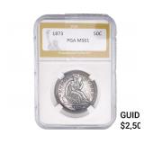 1873 Seated Liberty Half Dollar PGA MS61