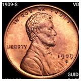 1909-S VDB Wheat Cent CHOICE BU RB