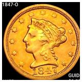 1847-O $2.50 Gold Quarter Eagle CHOICE AU