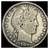 1900-O Silver Barber Half Dollar LIGHTLY  CIRCULA