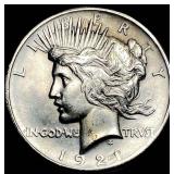 1921 Silver Peace Dollar CLOSELY UNCIRCULATED