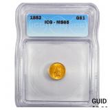 1852 Rare Gold Dollar ICG MS65