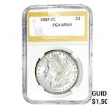 1882-CC Morgan Silver Dollar PGA MS64