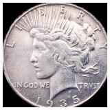 1935 Silver Peace Dollar CLOSELY UNCIRCULATED