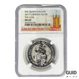 2017 $100 Platnium G. Britain Lion 1 oz NGC MS69