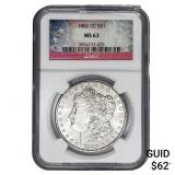 1882-CC Morgan Silver Dollar NGC MS63