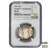 1947 Booker T Half Dollar NGC MS66