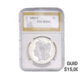 1883-S Morgan Silver Dollar PGA MS64+