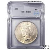 1923 Morgan Silver Dollar ICG MS63