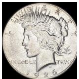 1926-S Silver Peace Dollar CHOICE AU