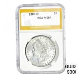 1883-O Morgan Silver Dollar PGA MS64