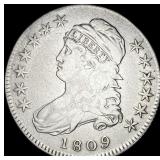 1809 Capped Bust Half Dollar LIGHTLY  CIRCULATED