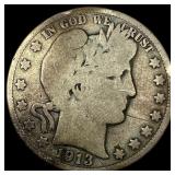 1913 Barber Half Dollar NICELY CIRCULATED