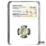 Roman Elagabalus, AD 218-222 AR Denarius NGC ChXF