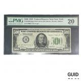 1928 $500 Federal Reserve Note New York PMG VF 20
