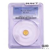 1870 Round California Gold Quarter PCGS MS62 BG-83