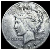 1935 Silver Peace Dollar ABOUT UNCIRCULATED