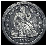 1842-O Silver Seated Liberty Dime NICELY CIRCULATE