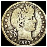 1897-O Silver Barber Quarter NICELY  CIRCULATED