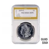1879-S Morgan Silver Dollar PGA MS65