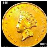 1855 Rare Gold Dollar UNCIRCULATED