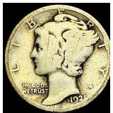 1921 Silver Mercury Dime NICELY CIRCULATED