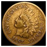 1867 Indian Head Cent ABOUT UNCIRCULATED