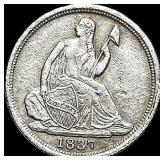 1837 Seated Liberty Half Dime No Stars  CLOSELY U