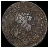 1723 Copper Hibernia Halfpenny NICELY  CIRCULATED