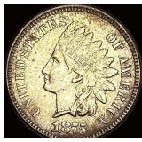 1875 Indian Head Cent CHOICE AU
