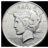 1925 Silver Peace Dollar NEARLY UNCIRCULATED