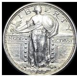 1917-D Type 1 Standing Liberty Quarter  UNCIRCULA