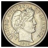 1913 Barber Dime CLOSELY UNCIRCULATED