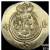 Sasanian 590-628 AD Silver Drachm UNCIRCULATED