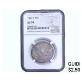 1894-S Barber Half Dollar NGC AU58