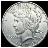 1934-S Silver Peace Dollar CLOSELY UNCIRCULATED
