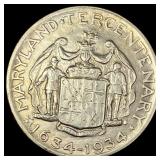 1934 Silver Half Dollar Maryland Tercentenary  CH