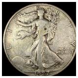 1927-S Silver Walking Liberty Half Dollar  NEARLY