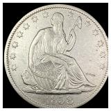 1858-O Silver Half Dollar NEARLY UNCIRCULATED
