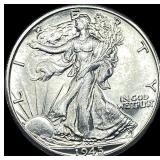 1945-S Silver Walking Liberty Half Dollar CHOICE B