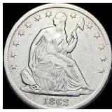 1862-S Silver Half Dollar NEARLY UNCIRCULATED