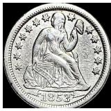 1853-O Silver Seated Liberty Dime CHOICE AU