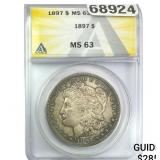 1897 Morgan Silver Dollar ANACS MS63