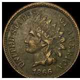 1866 Indian Head Cent NEARLY UNCIRCULATED